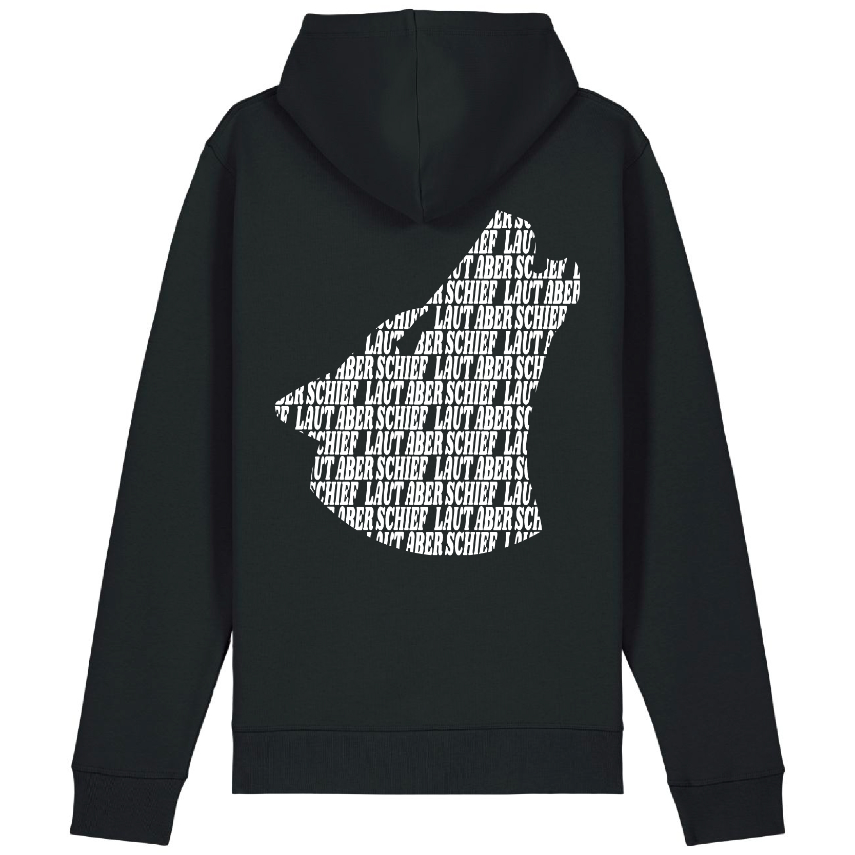 Kapuzenpullover Black - Wolf/White  