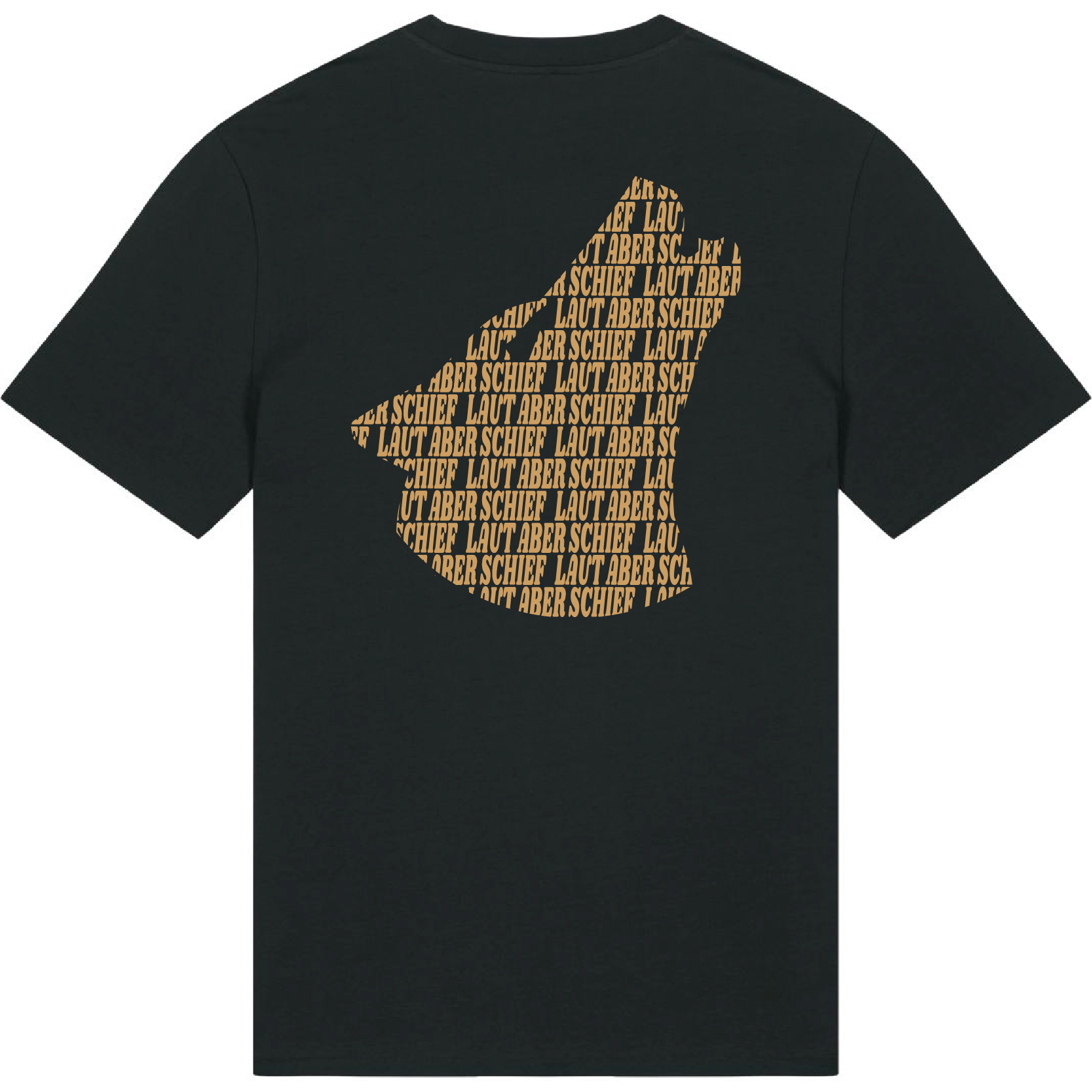 T-Shirt Black - Wolf/Gold   