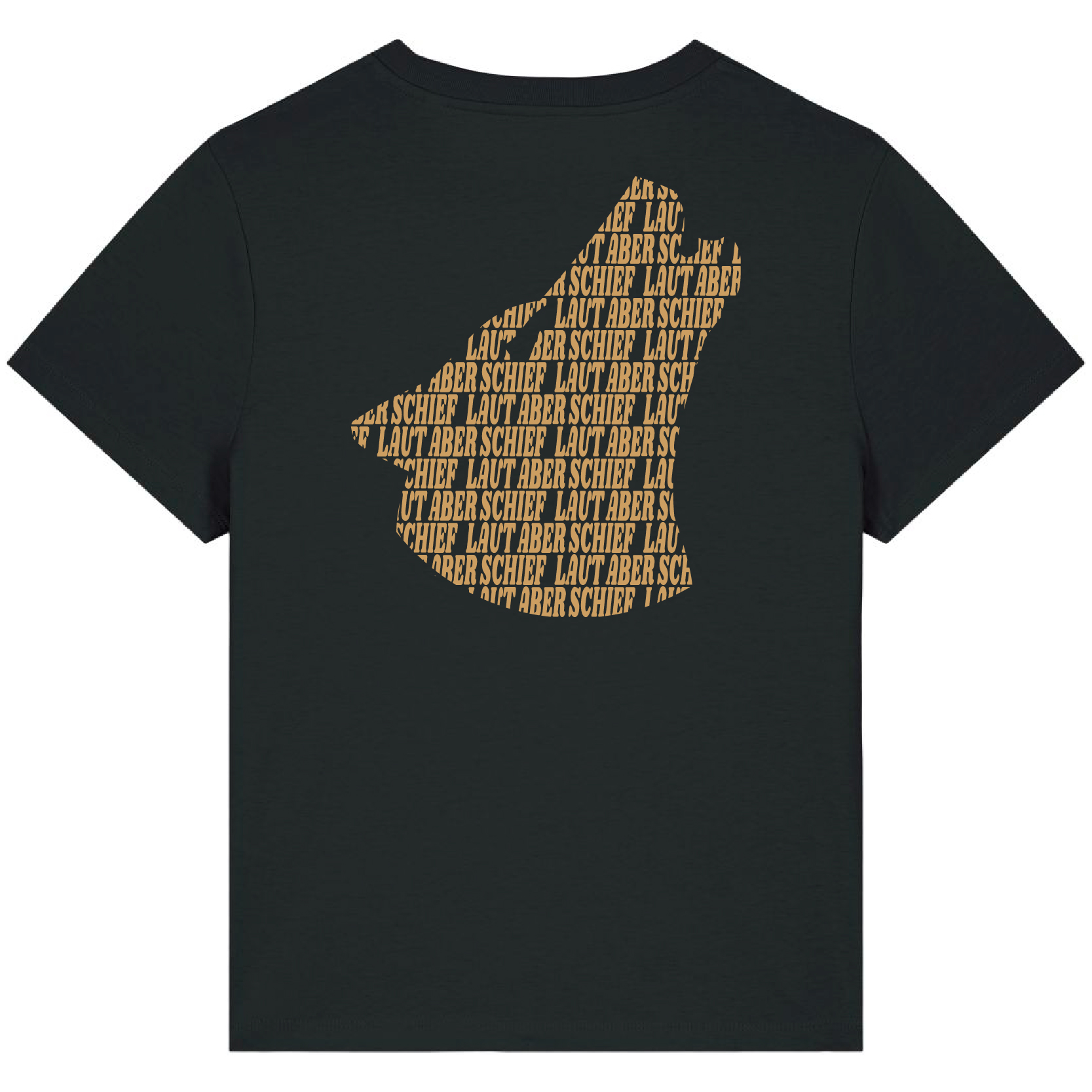 T-Shirt-Muser Black - Wolf/Gold