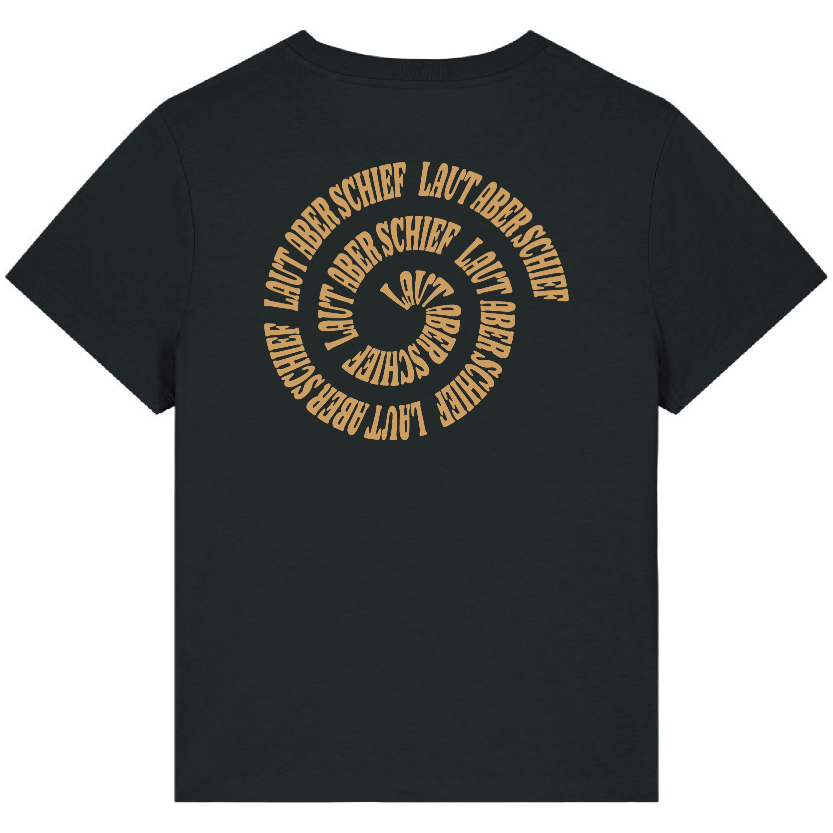 T-Shirt-Muser Black - Spirale/Gold 