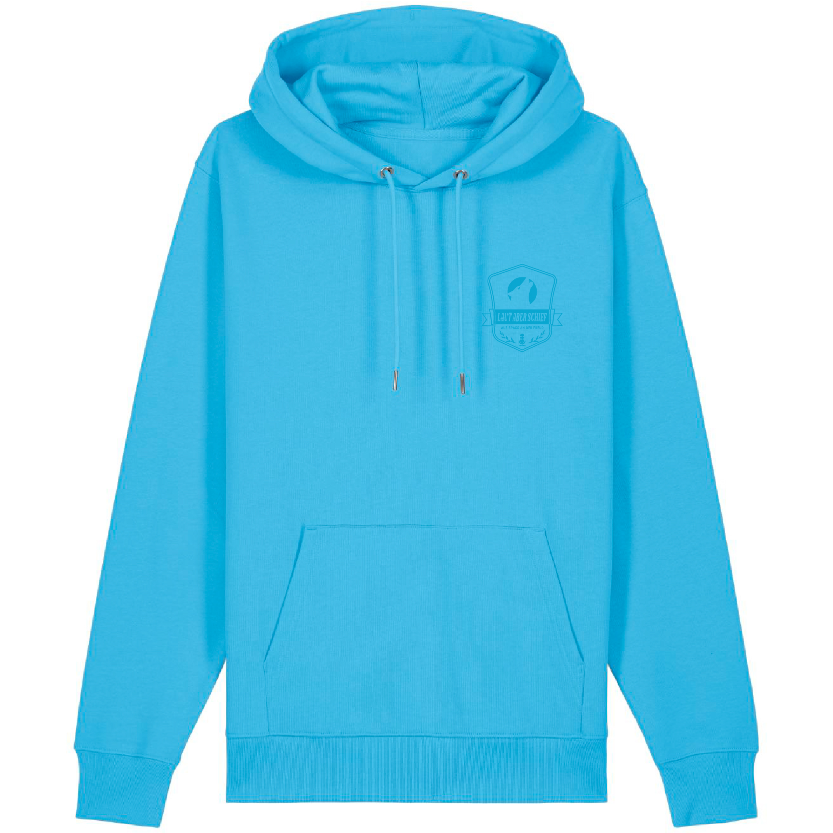 Kapuzenpullover Aqua Blue - Ton in Ton   
