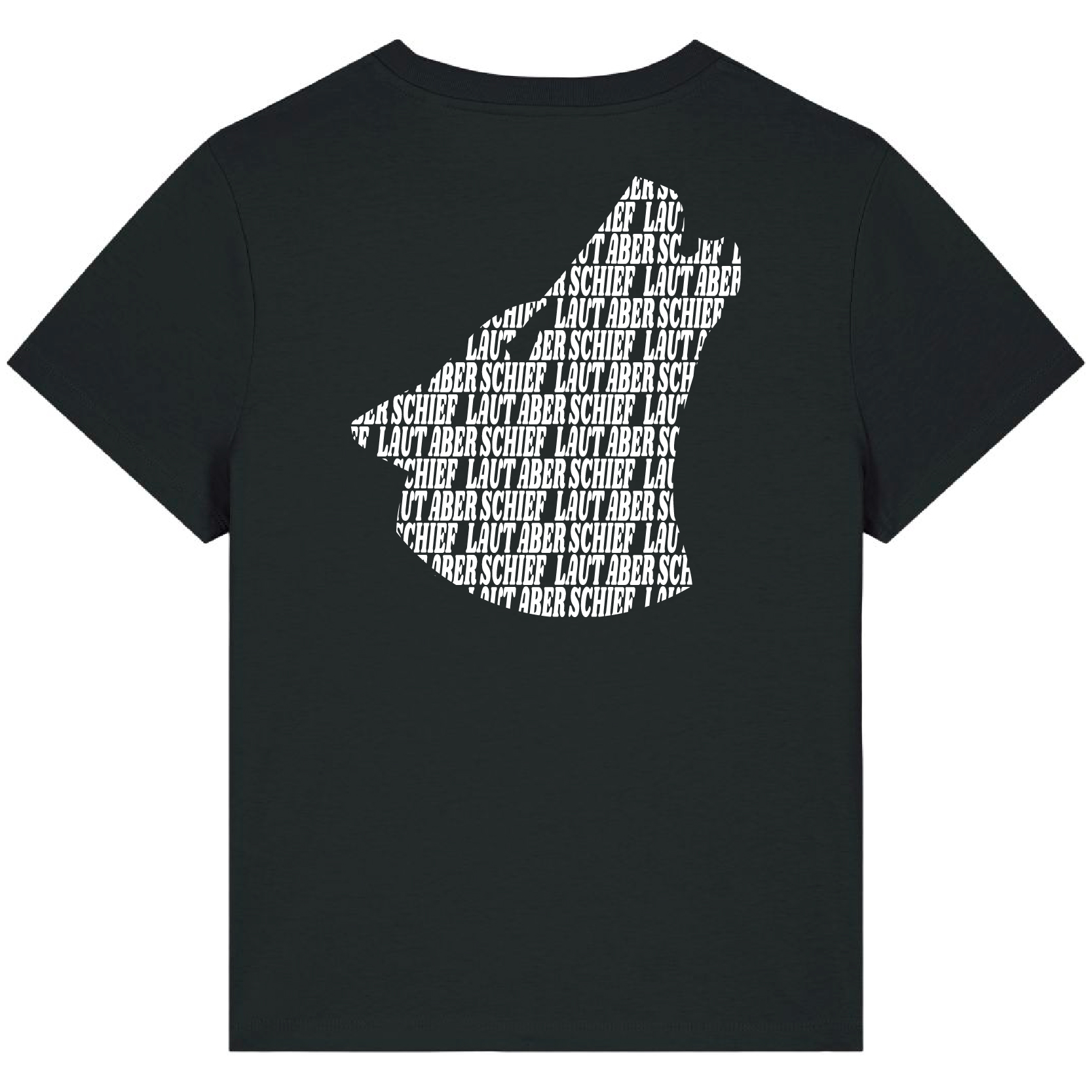 T-Shirt-Muser Black - Wolf/White 