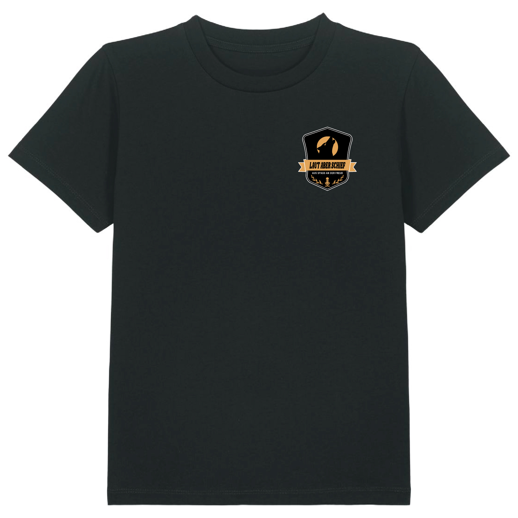 Pänz-T-Shirt Black – Wappen/Schallplatte-Gold 2.0
