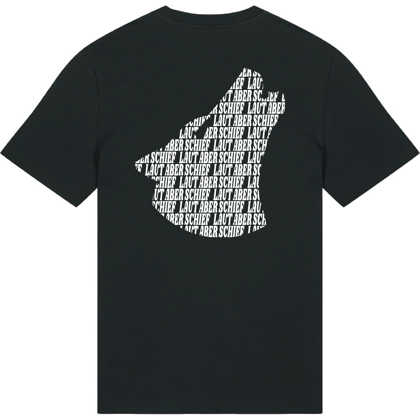 T-Shirt Black - Wolf/White 