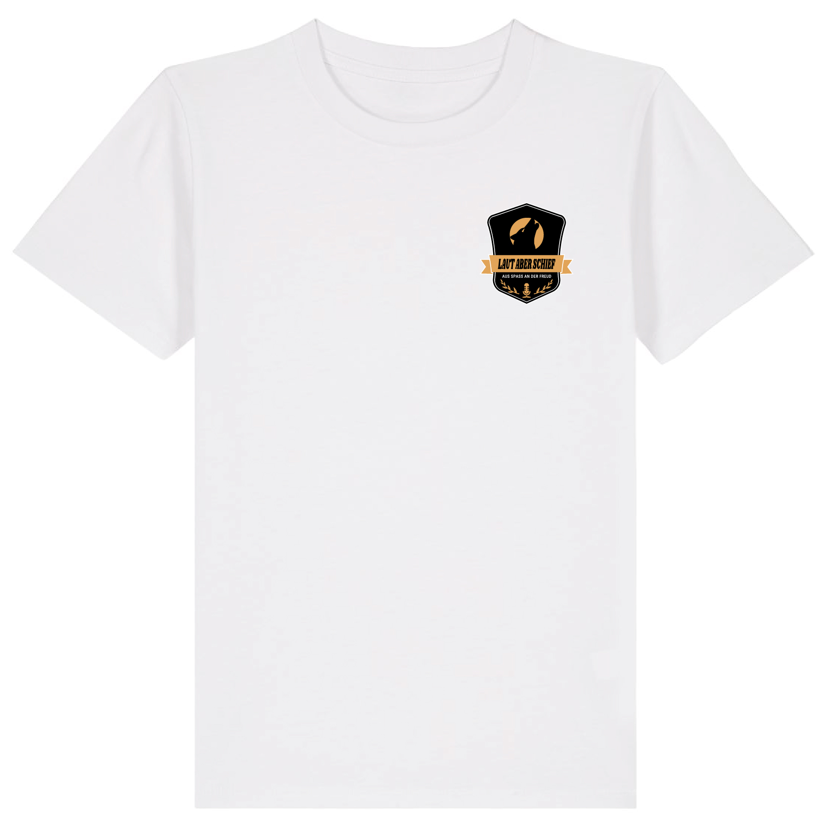 Pänz-T-Shirt White – Wappen/Schallplatte-Black 2.0