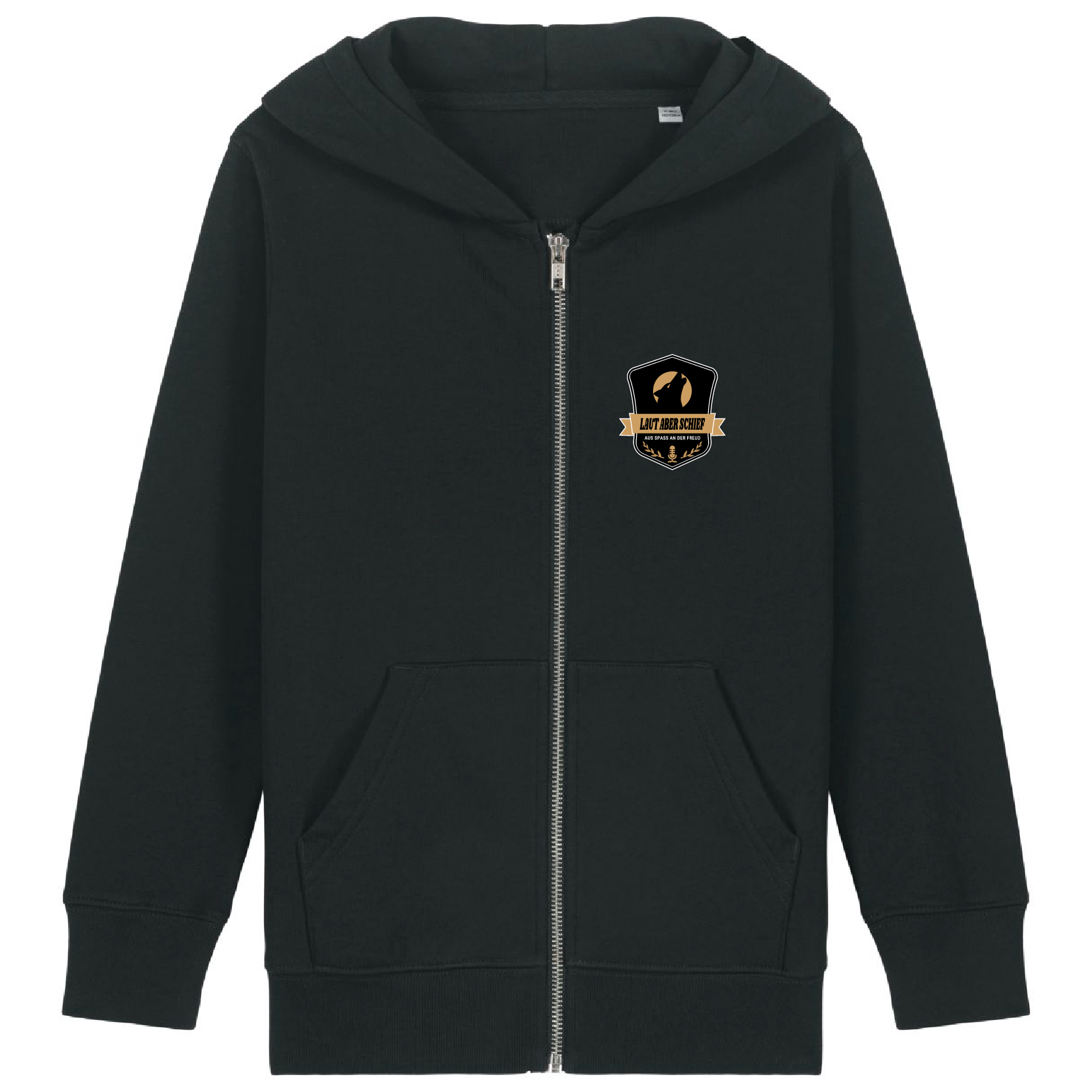 PÄNZ-Zip-Hoodie Black - Gold