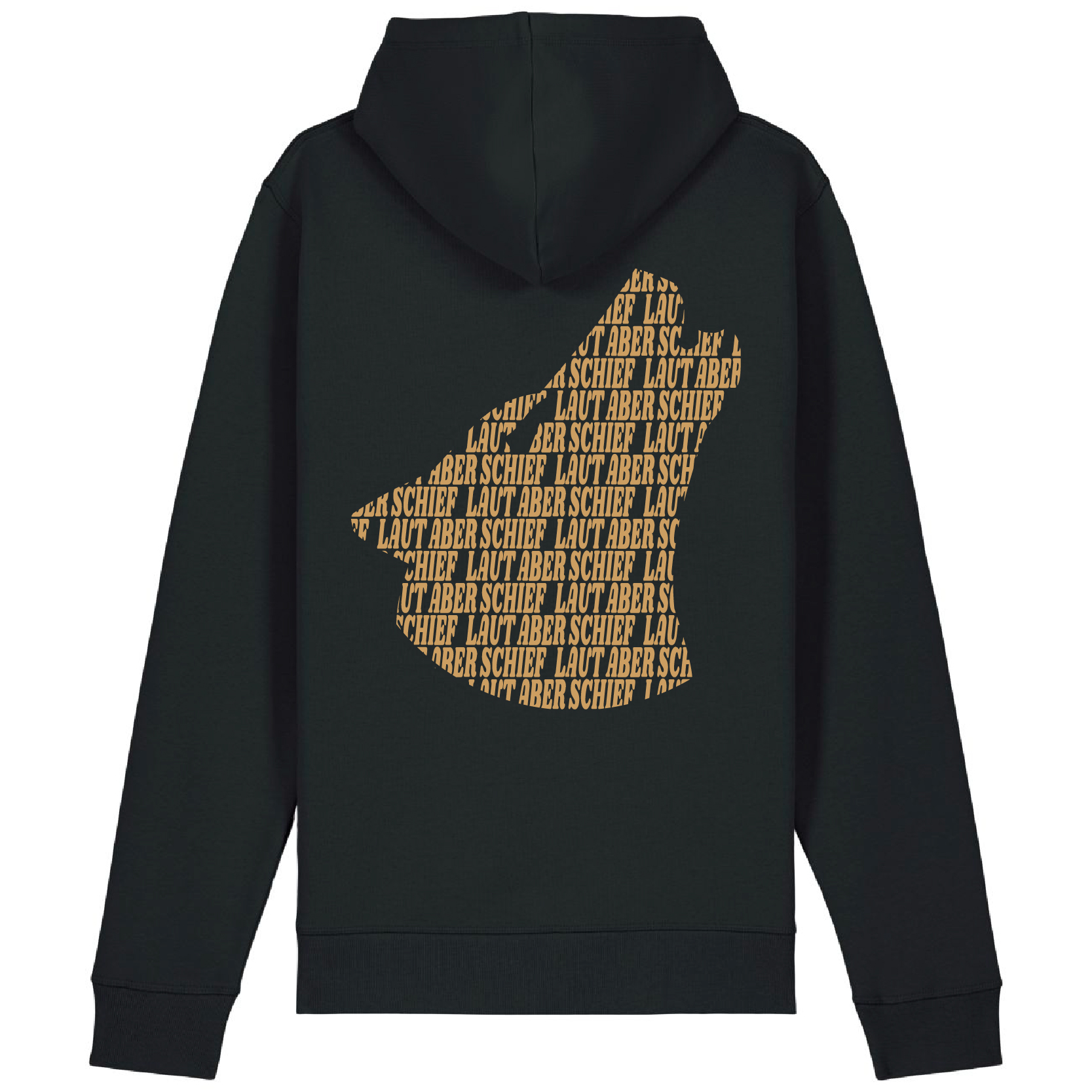 Kapuzenpullover Black - Wolf/Gold 